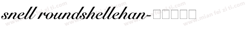snell roundshellehan字体转换